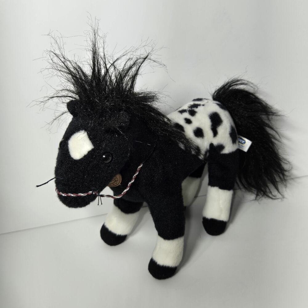 Breyer Black White Appaloosa Horse Pony Plush Stuffed Animal‎ 2021 Aurora World